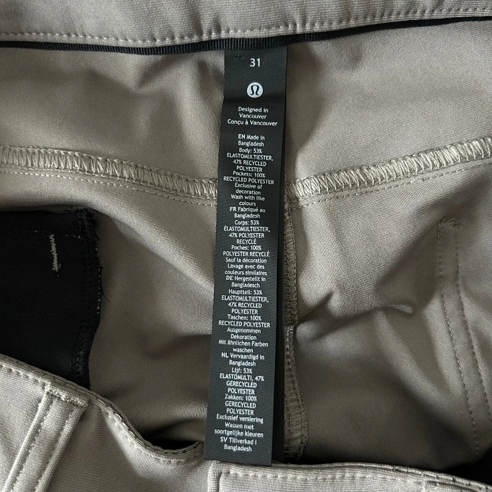 Lululemon Men's ABC Slim-Fit Pant Warpstreme Asphalt Grey Size 31